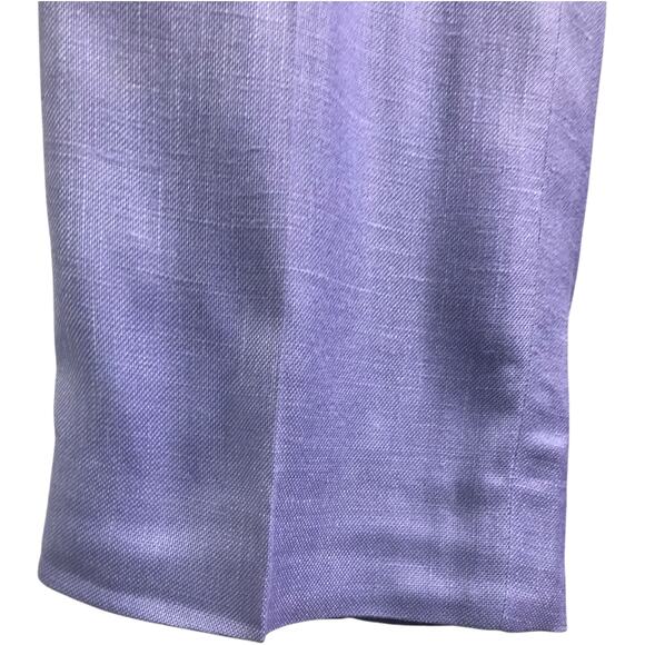 Barry Bricken Pants Womens Sz US 12 Lavender Wool Classic Trouser Pleated Front - Picture 8 of 8